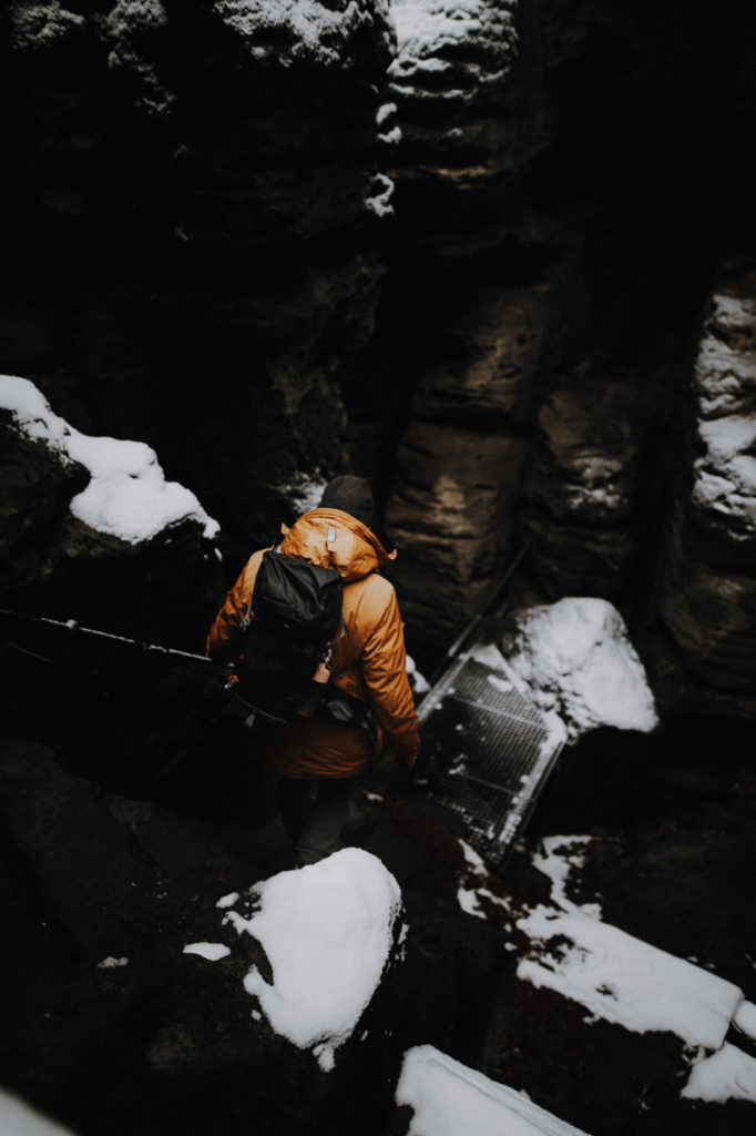 Sächsische Schweiz Winter Wandern Gohrisch