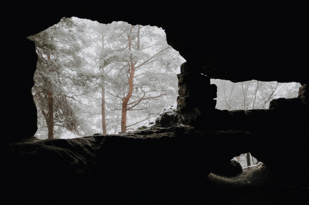 Sächsische Schweiz Winter Wandern Lichterhöhle