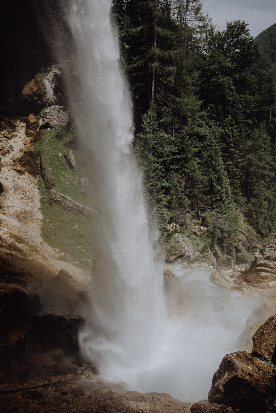 Wandern Slowenien Vrata Tal Wasserfall Pericnik