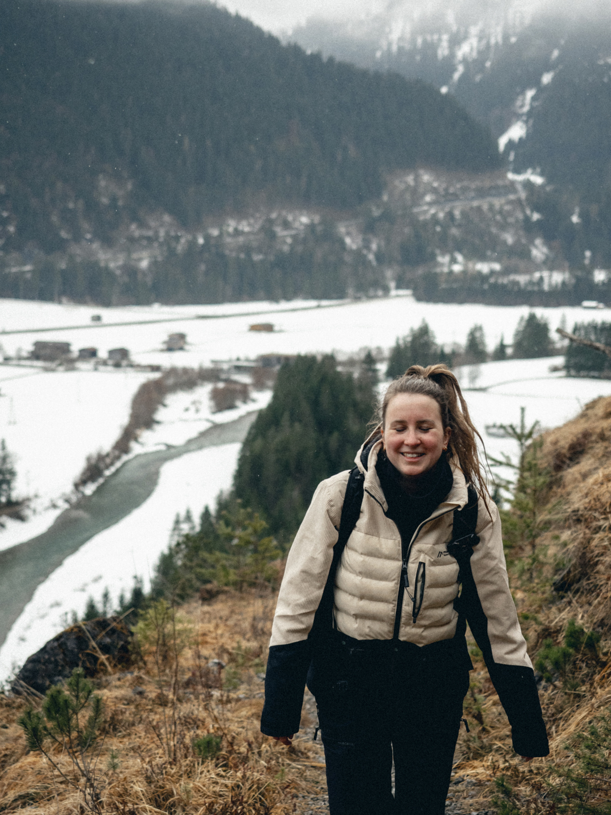 Wandern Naturpark Reutte Lechweg im Winter